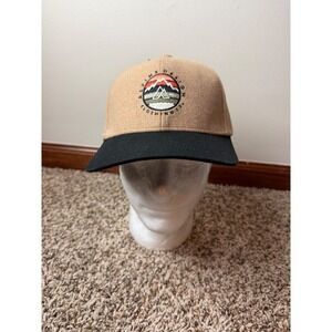 Alpine Design Mens Faux Melton Patch Cap Tan Black Snapback Hat ADMA1022‎ NEW